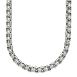 Stainless Steel 5 mm Box Chain Necklace, Polished shown for scale
