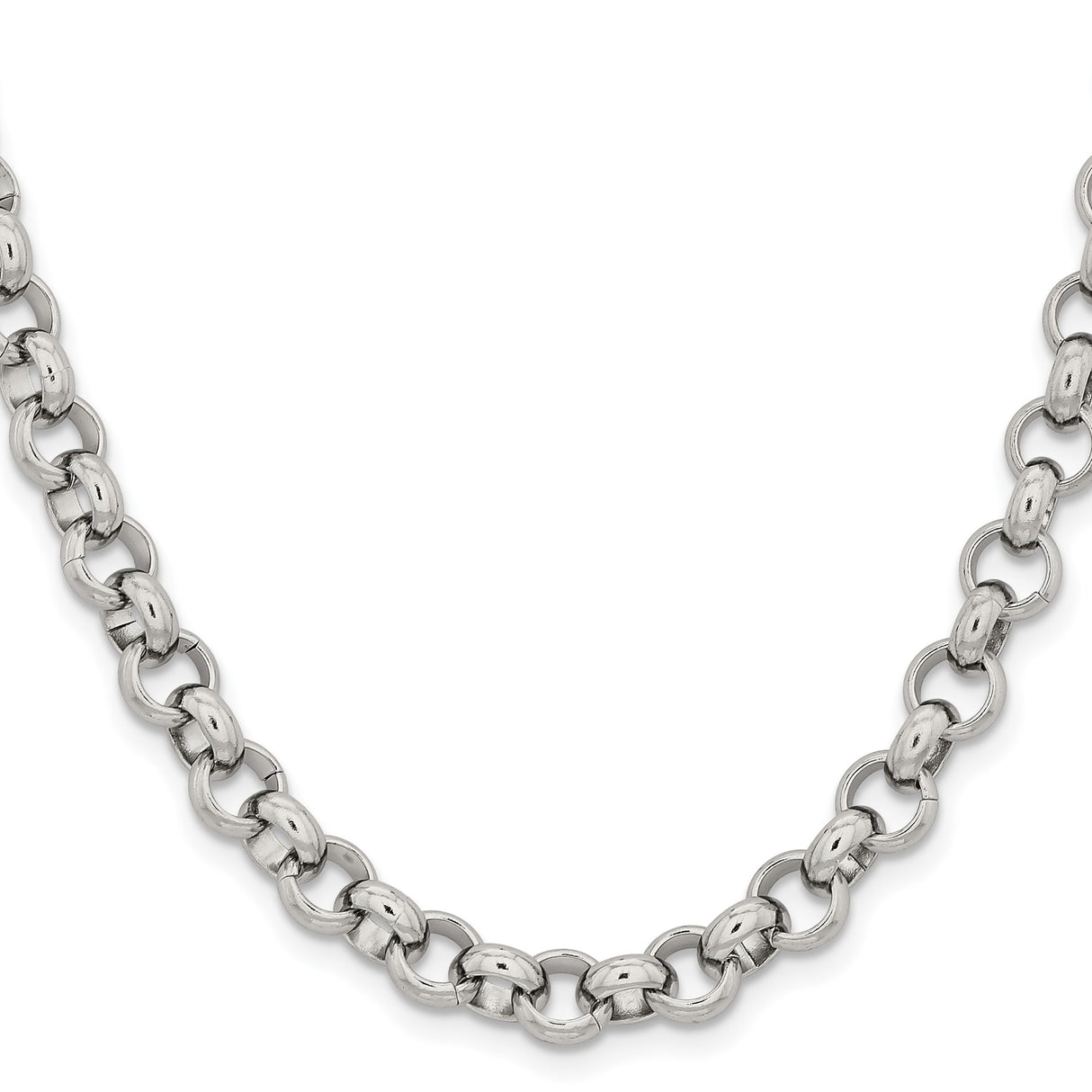 Stainless Steel 8 mm Polished Chain Necklace
