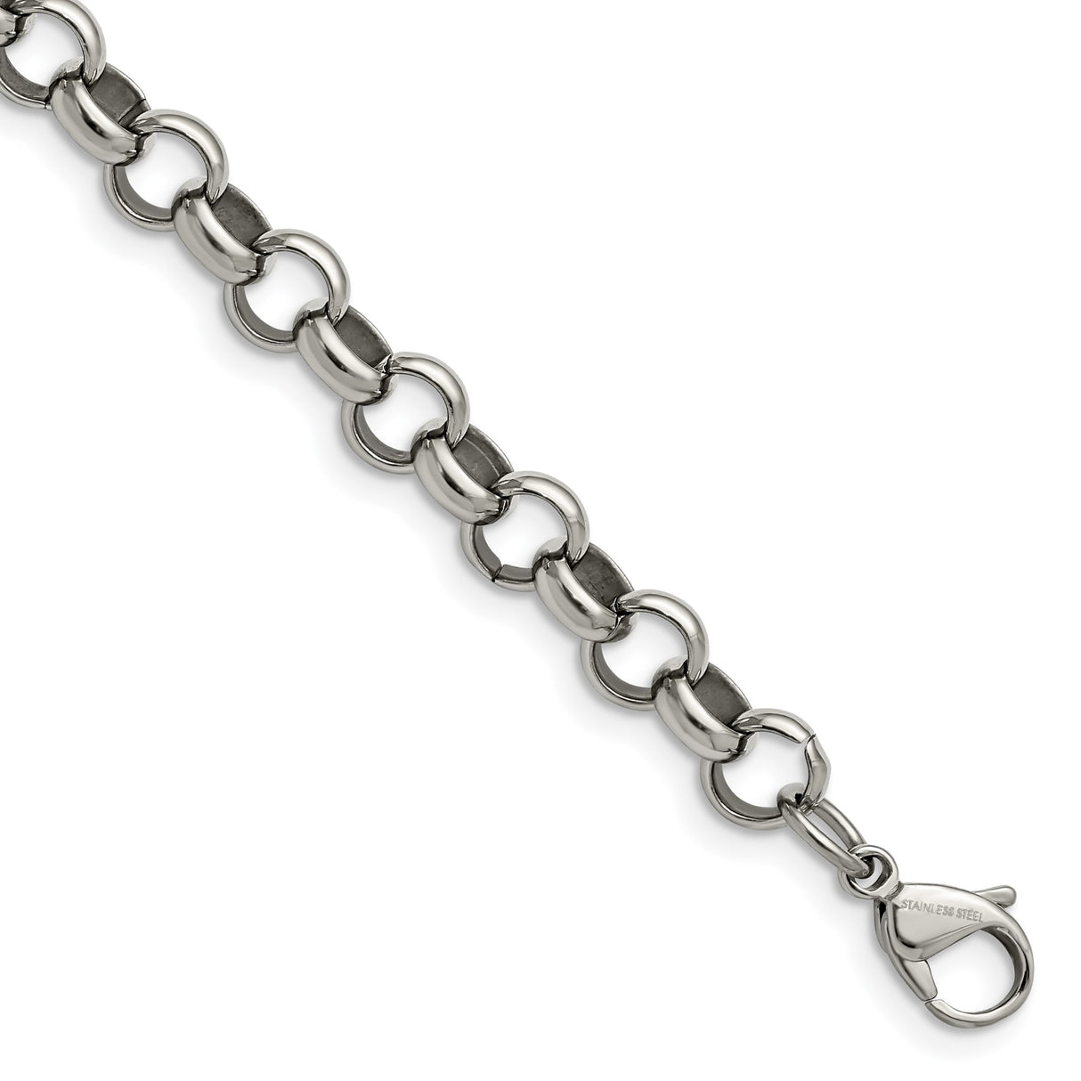 Stainless Steel 8 mm Polished Chain Bracelet