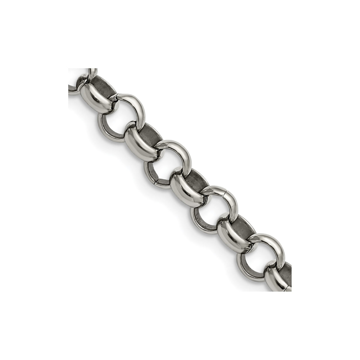 Stainless Steel 8 mm Polished Chain Necklace detail view