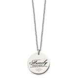 Black Tree Of Life On Quarter Size With Necklace Charm Pendant in Real 316 Stainless Steel