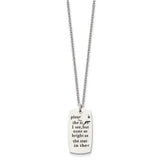 Antiqued And Polished Star Poem 18 Inch Necklace Charm Pendant in Real 316 Stainless Steel
