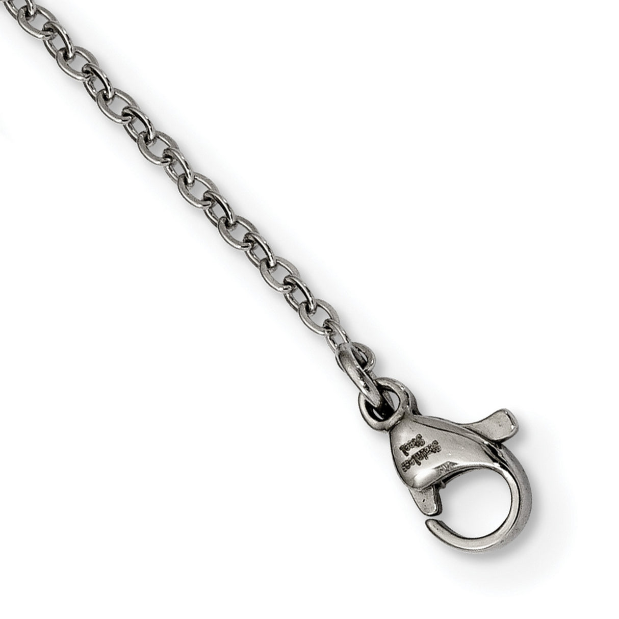Antiqued And Polished Star Poem 18 Inch Necklace Charm Pendant in Real 316 Stainless Steel