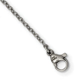 Antiqued And Polished Star Poem 18 Inch Necklace Charm Pendant in Real 316 Stainless Steel