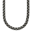 Stainless Steel 5.89 mm Box Chain Necklace, Solid shown for scale