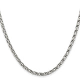 Stainless Steel 3.75 mm Polished Chain Necklace, Solid alternate angle