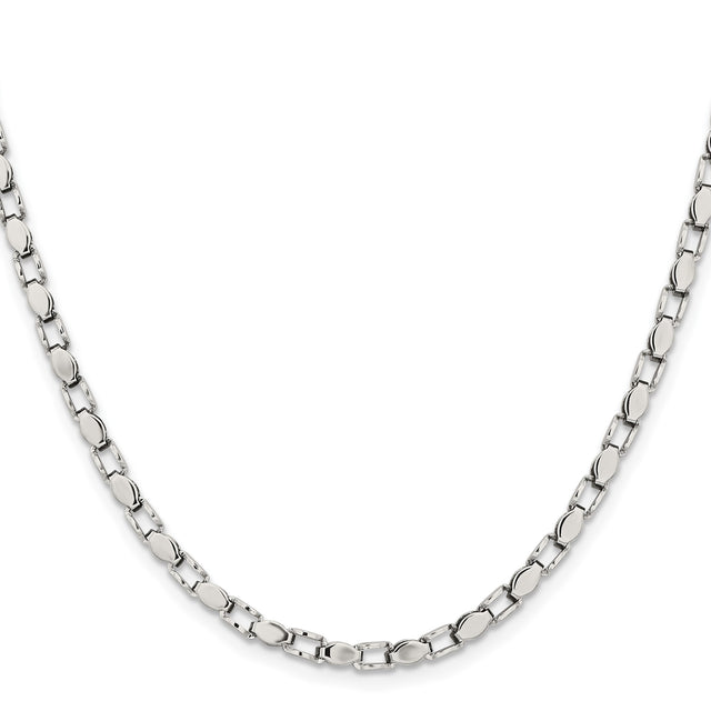 Stainless Steel 3.3 mm Polished Chain Necklace, Solid