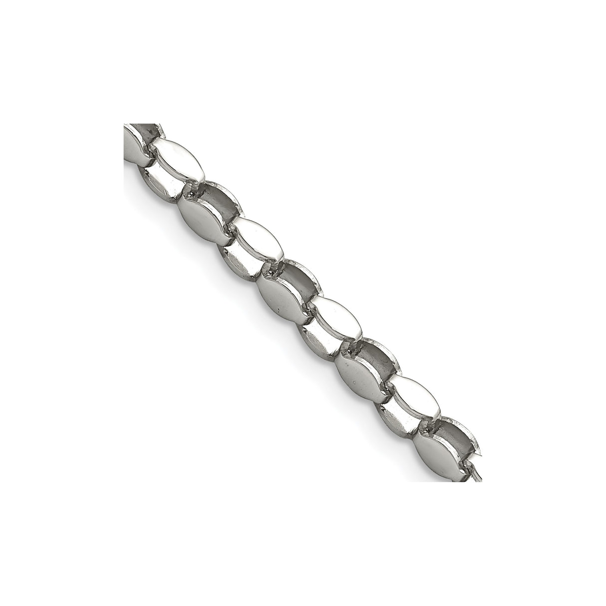 Stainless Steel Open link Chain Necklace, 3.3 mm