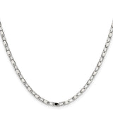 Stainless Steel 2.5 mm Polished Chain Necklace, Solid