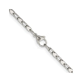 Stainless Steel 2.5 mm Polished Chain Necklace, Solid alternate angle