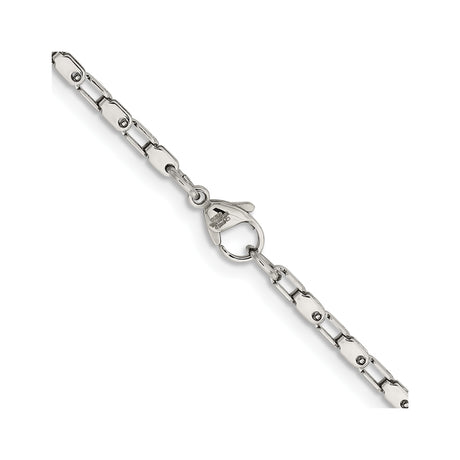 Stainless Steel 2.5 mm Polished Chain Necklace, Solid alternate angle