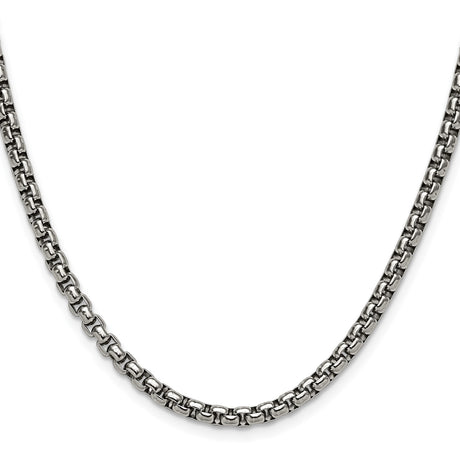 Stainless Steel 3.9 mm Box Chain Necklace, Polished