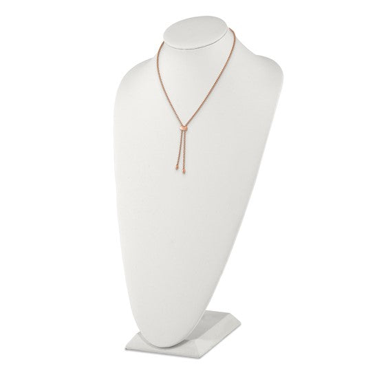 Rose Gold Plated Stainless Steel Box Chain Necklace, 1.9 mm