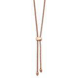 Rose Gold Plated Stainless Steel Box Chain Necklace, 1.9 mm