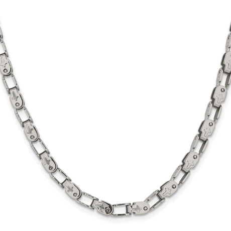 Stainless Steel 5.5 mm Polished Chain Necklace, Solid alternate angle
