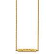 Polished Yellow IP-plated Enameled with CZ ENJOY THE LITTLE THINGS Bar on a 16 inch Cable Chain with a 2 inch Extension Necklace Charm Pendant in Real 316 Stainless Steel
