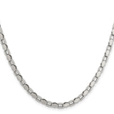 Stainless Steel 3.5 mm Polished Chain Necklace, Solid