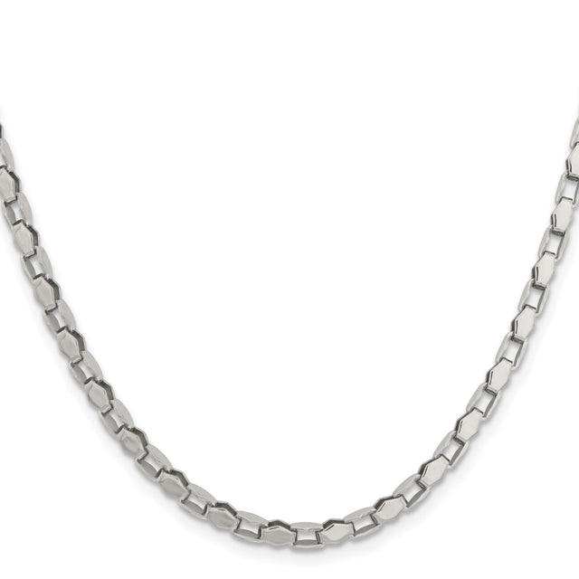 Stainless Steel 3.5 mm Polished Chain Necklace, Solid