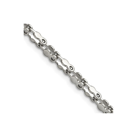 Stainless Steel Open link Chain Necklace, 3.4 mm