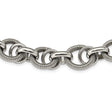 Stainless Steel 21 mm Polished Chain Necklace detail view