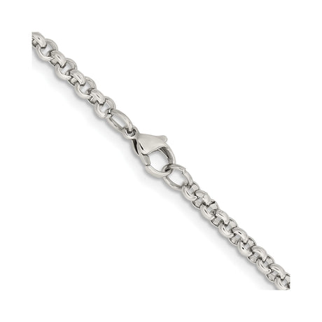 Stainless Steel 3.9 mm Polished Chain Necklace alternate angle