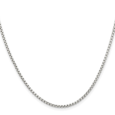 Stainless Steel 2.2 mm Box Chain Necklace, Polished