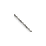 Stainless Steel 2.2 mm Box Chain Necklace, Polished detail view