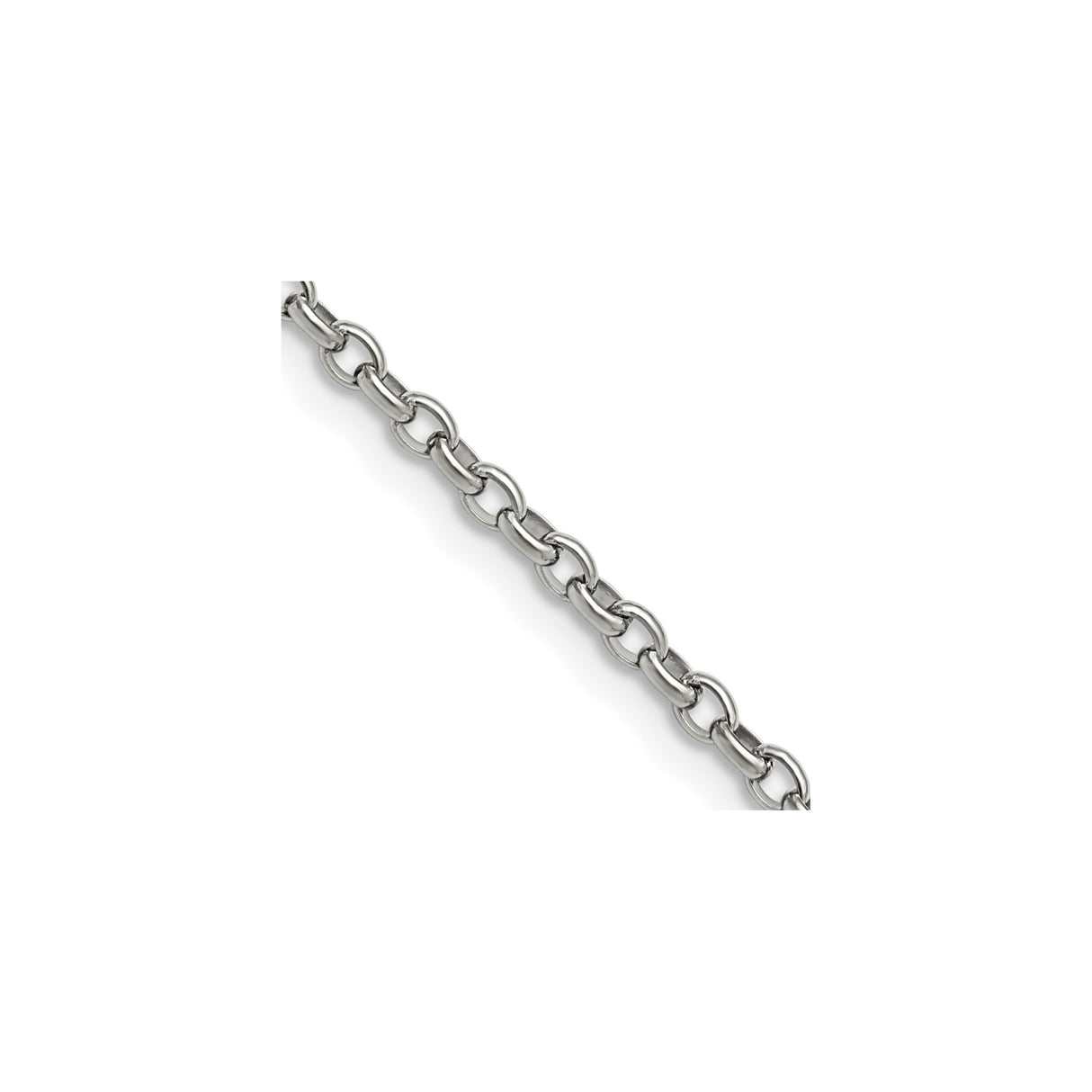 Stainless Steel 3.2 mm Polished Chain Necklace detail view