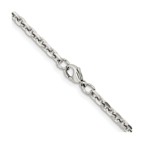 Stainless Steel 4.3 mm Polished Chain Necklace alternate angle