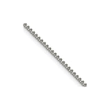Stainless Steel 1.5 mm Box Chain Necklace, Polished detail view