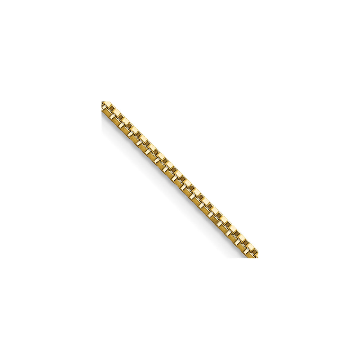 Stainless Steel 1.5 mm Box Chain Necklace, Polished detail view