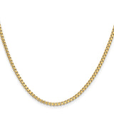 Stainless Steel 2.4 mm Box Chain Necklace, Polished