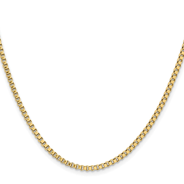 Stainless Steel 2.4 mm Box Chain Necklace, Polished