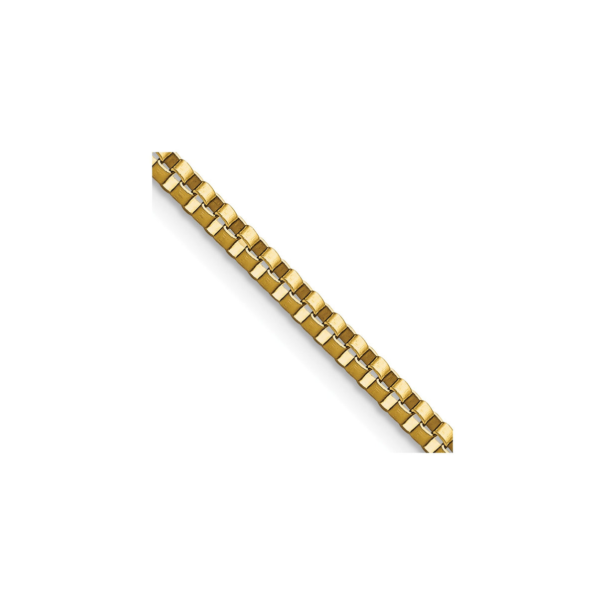 Stainless Steel 2.4 mm Box Chain Necklace, Polished detail view