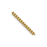 Stainless Steel 2.4 mm Box Chain Necklace, Polished detail view