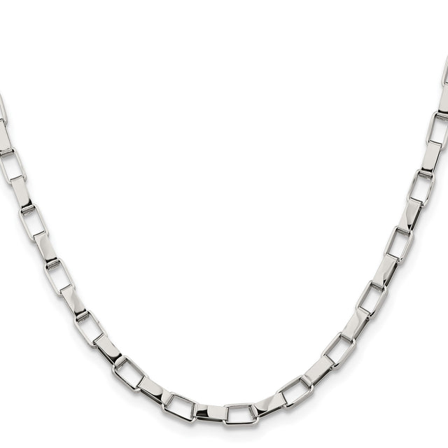 Stainless Steel 4.8 mm Box Chain Necklace, Polished