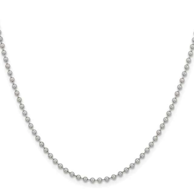 Stainless Steel 2.4 mm Polished Chain Necklace