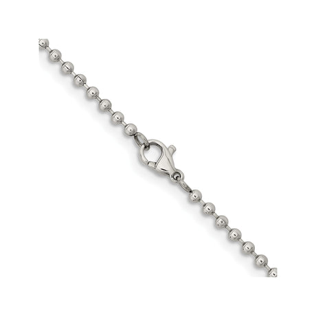Stainless Steel 2.4 mm Polished Chain Necklace alternate angle