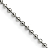 Stainless Steel 2.4 mm Polished Chain Necklace detail view