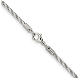 Stainless Steel 2.4 mm Polished Chain Necklace alternate angle