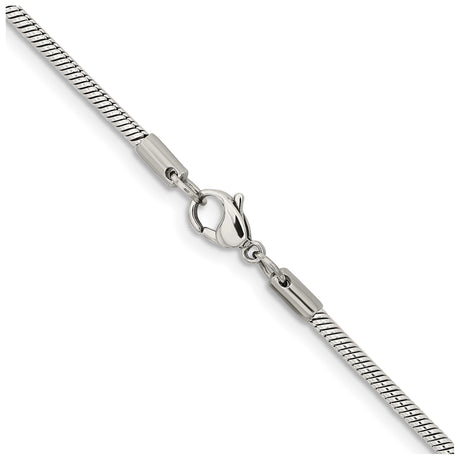 Stainless Steel 2.4 mm Polished Chain Necklace alternate angle