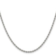 Stainless Steel 2.4 mm Rope Chain Necklace, Polished