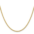 Stainless Steel 2.4 mm Rope Chain Necklace, Polished