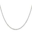 Stainless Steel 2 mm Singapore Chain Necklace, Polished