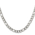 Stainless Steel 5.3 mm Figaro Chain Necklace, Polished