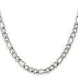 Stainless Steel 6.3 mm Figaro Chain Necklace, Polished
