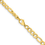 Stainless Steel 6.3 mm Figaro Chain Necklace, Polished alternate angle
