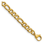 Stainless Steel 6.3 mm Figaro Chain Bracelet, Polished