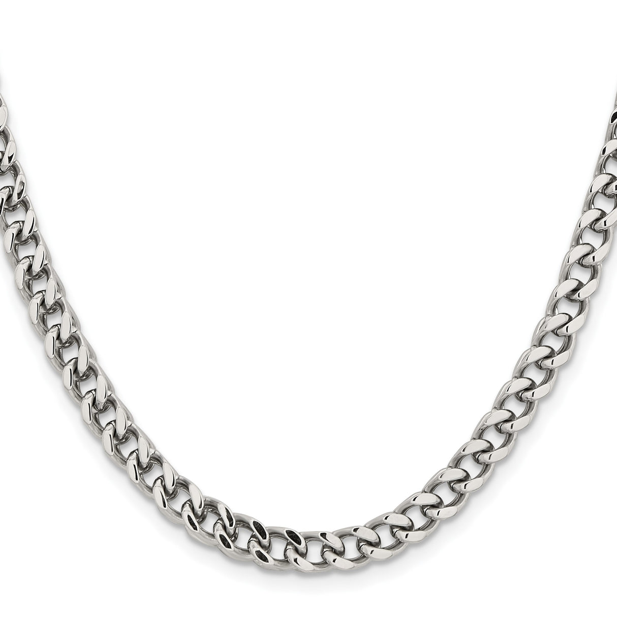 Stainless Steel 5.5 mm Franco Chain Necklace, Polished