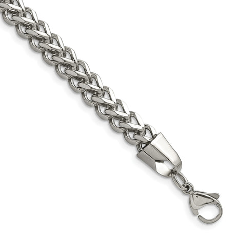 Stainless Steel 5.5 mm Franco Chain Bracelet, Polished